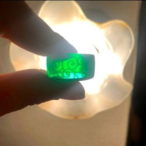 RARE Baccarat engraved crystal ring size 6